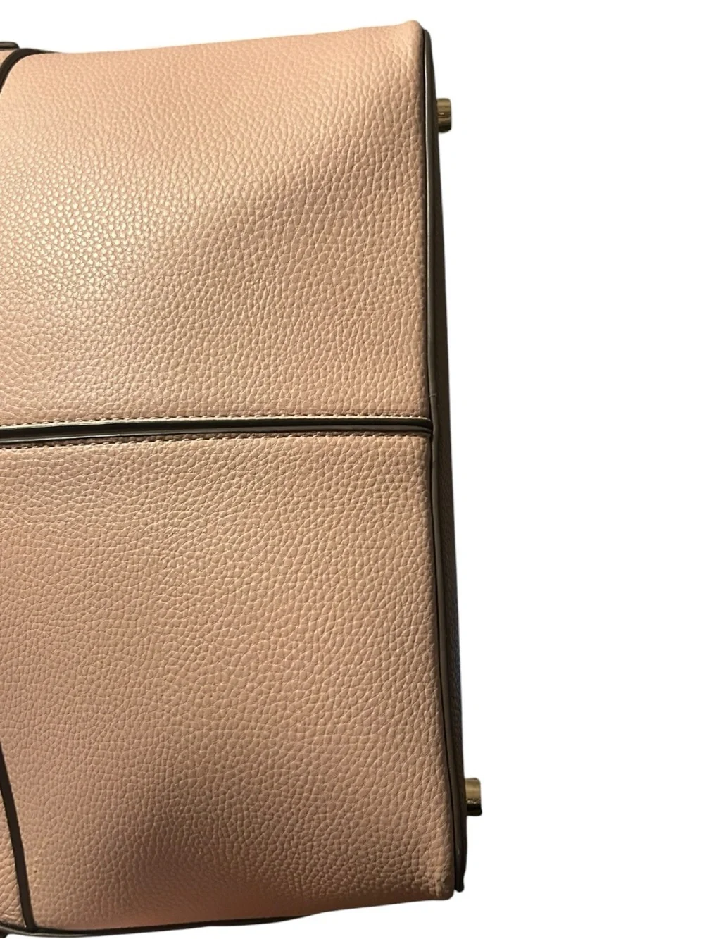 EUC Anne Klein Blush Pink Pebbled Leather Satchel with Matching Wallet